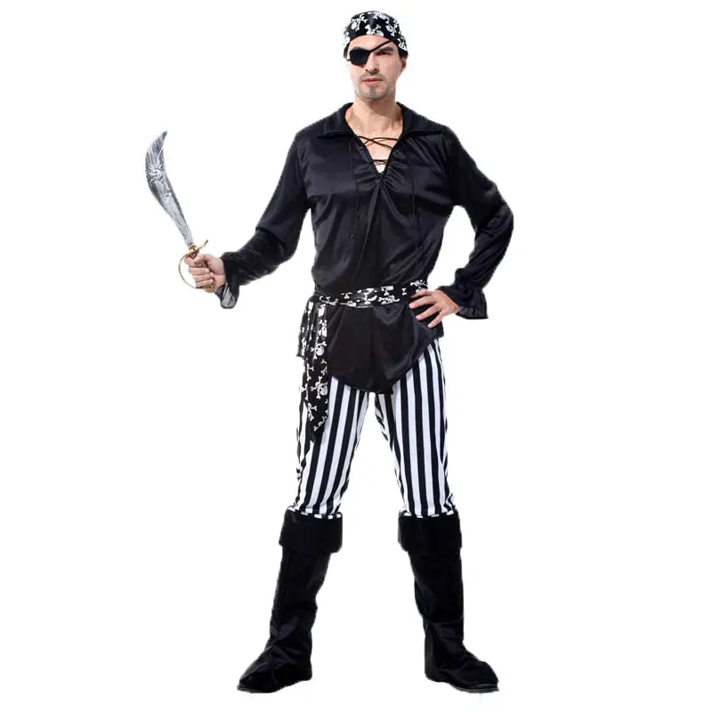 Umorden Хэллоуин праздничные костюмы для мужчин капитан Джек Карибский пиратский
