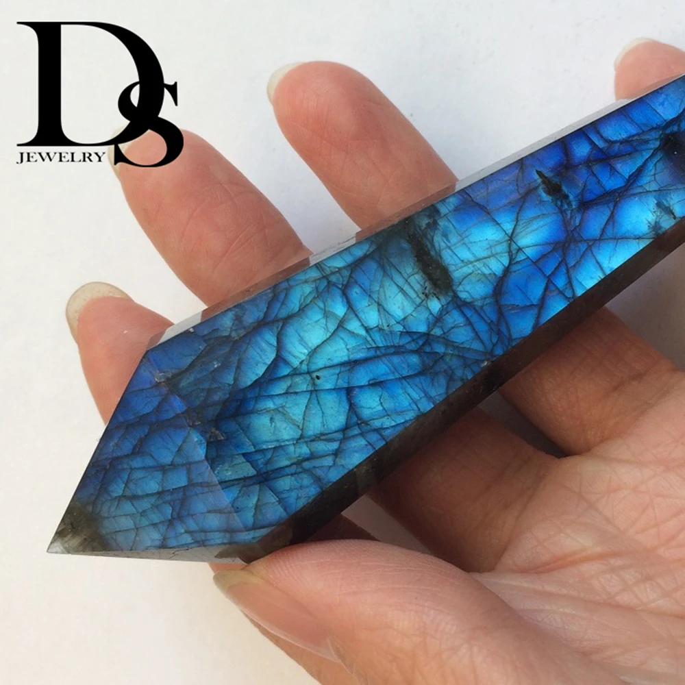 Курительная трубка из натурального Лабрадорита кварцевый лунный камень