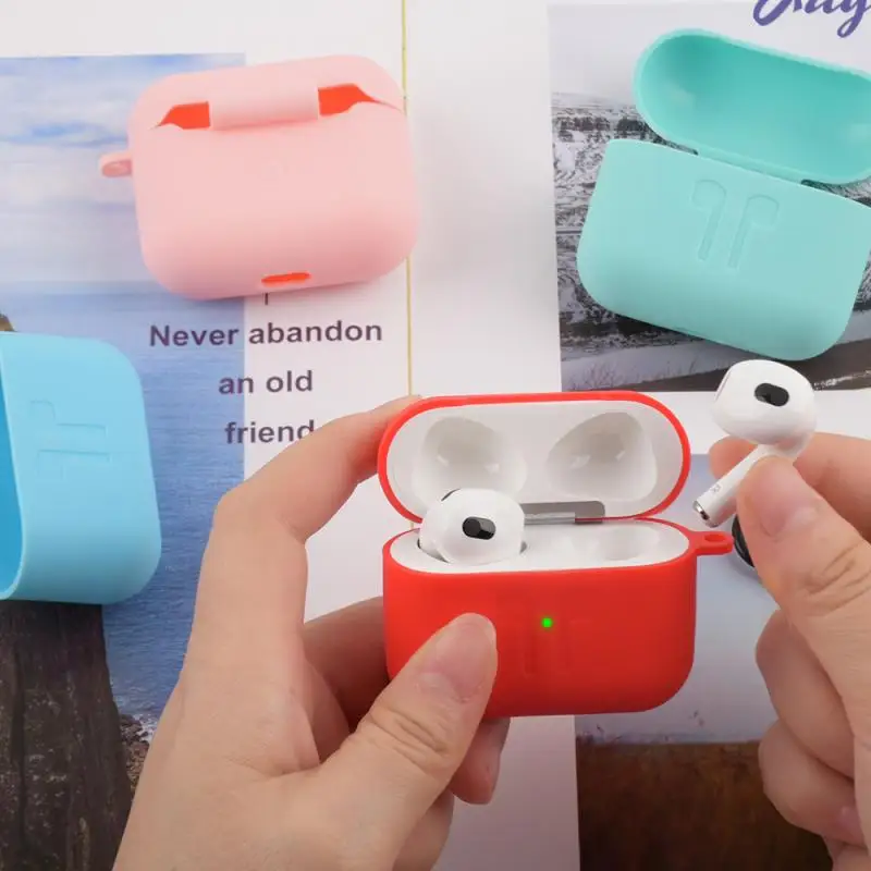 

Новинка 2021, мягкий чехол из жидкого силикона для AirPods 3, беспроводная версия Bluetooth, чехол для Apple Airpods 3, чехол