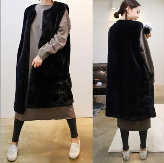 Норковая 2019 зимняя женская куртка из искусственного меха жилет норковые жилетки