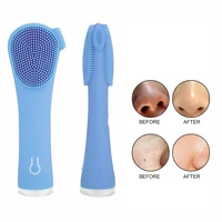2020 usb electric silicone facial cleansing brush waterproof silicone sonic face brush handheld skin face massager pore cleaner