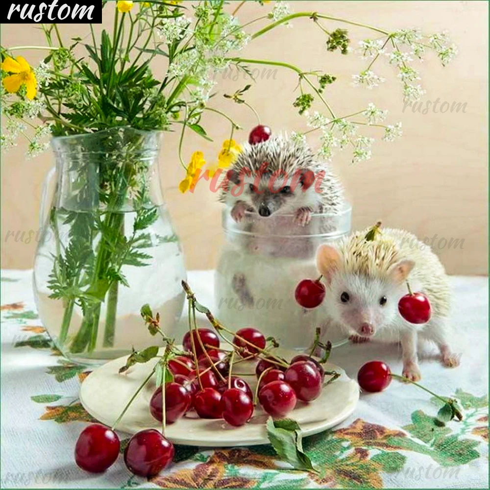 

Rustom Full 5D Diy Daimond Painting Hedgehog 3D Diamond Painting Round Rhinestones Scenery Diamand Painting Embroidery Religion