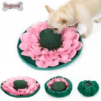 lotus flower design dog snuffle bowl mat slow feeding dog training bowl nosework mat