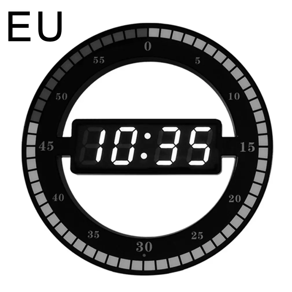 

Светящиеся Настенные часы 12 дюймов, цифровые электронные часы, светодиодные простые светящиеся ночью круглые цифровые электронные часы, ук...