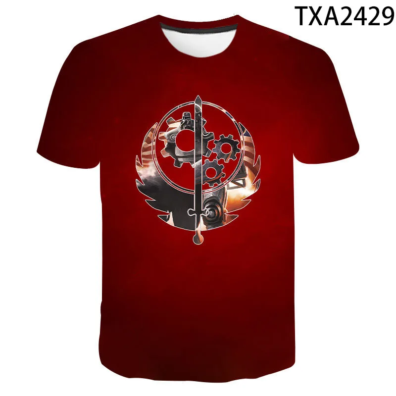 Футболка Fallout 3D для мальчиков и девочек модная уличная одежда с коротким рукавом