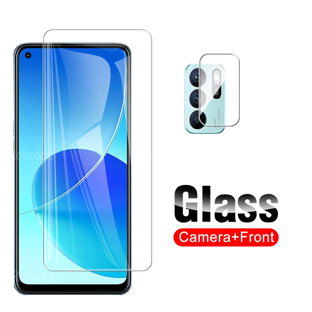 

Закаленное защитное стекло 2 в 1 для Oppo Reno 6Z 6,4 дюйма Reno6 6 Z, безопасная взрывобезопасная защита для экрана, стекло для объектива камеры