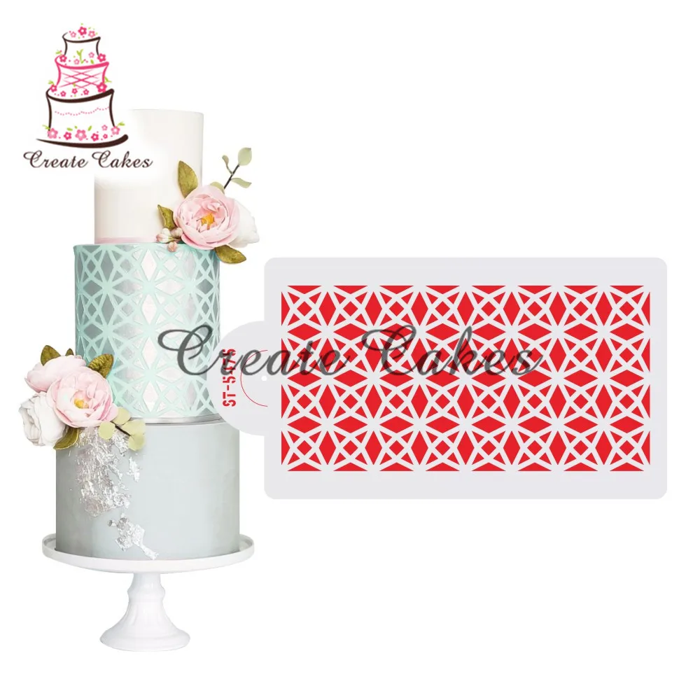 Круглый трафарет для торта с цветочным кольцом пластиковый трафареты