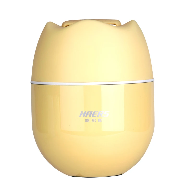 Yellow Haers 500 мл бутылка из нержавеющей стали с складная ложка термос для еды с контейнерами BPA бесплатно для ланча пикника путешествия пешего туризма - Цвет: Yellow