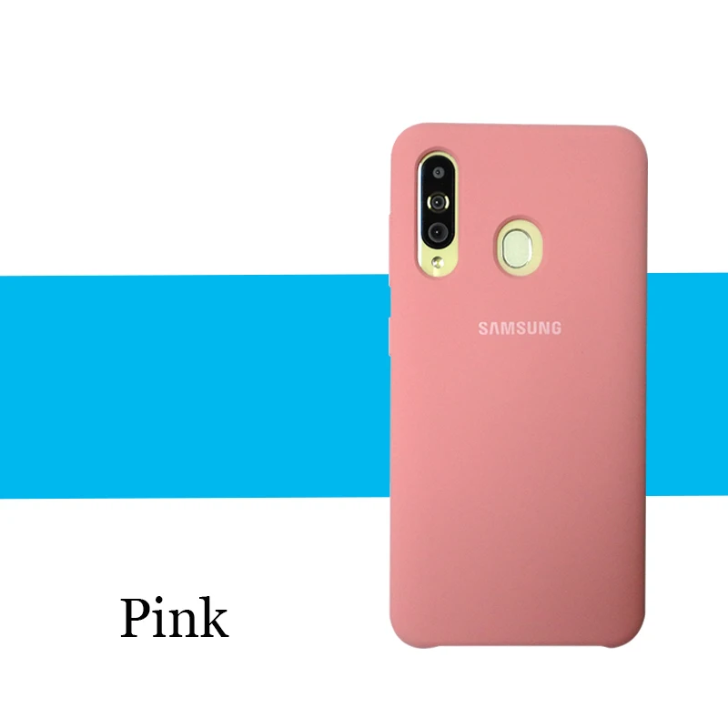 Pink Чехол для samsung Galaxy A10 A30 A40 A50 A60 A70 A8S, жидкий силиконовый чехол, шелковистый мягкий на ощупь защитный чехол для задней панели - Цвет: Pink