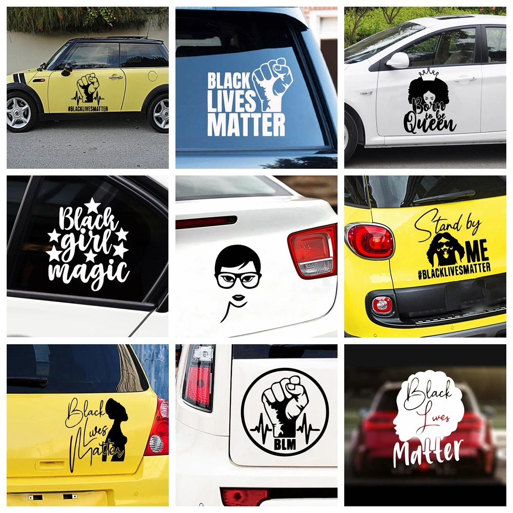 

Cartoon Black lives Quote Carbon Sticker Truck Suvs Motorcycle BLM Frase Car Styling Vinyl Decals