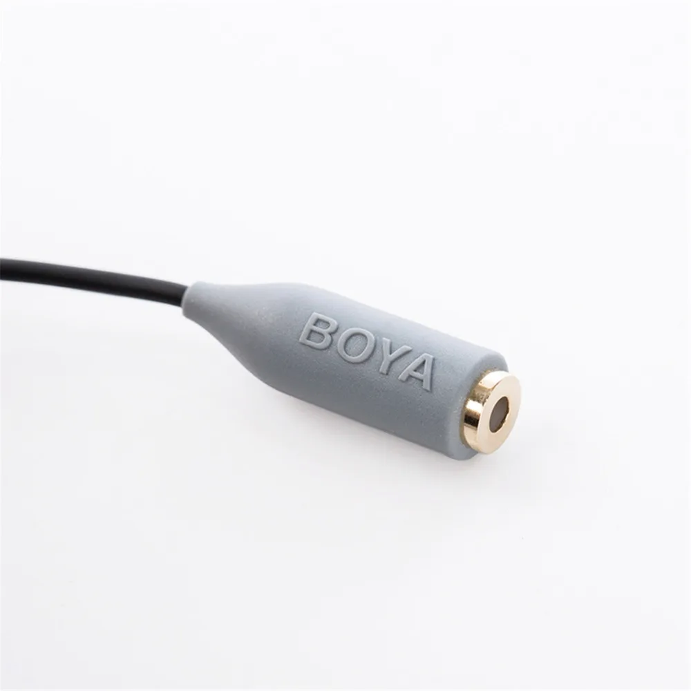 

BOYA Female Microphone Adapter Cable BY-CIP to fit the iPhone 7 7 plus 6 6plus 5 5s iPad iPod Touch Samsung Galaxy SmartPhones