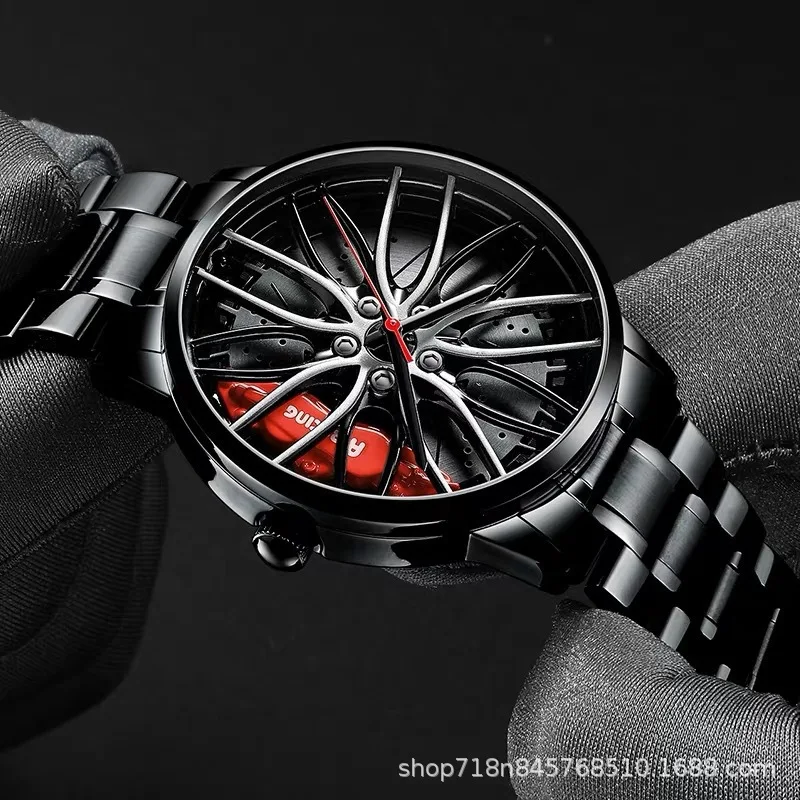 

Automatic movement watch men's hollow wheel hub waterproof Korean student non-mechanical watch 2021 new