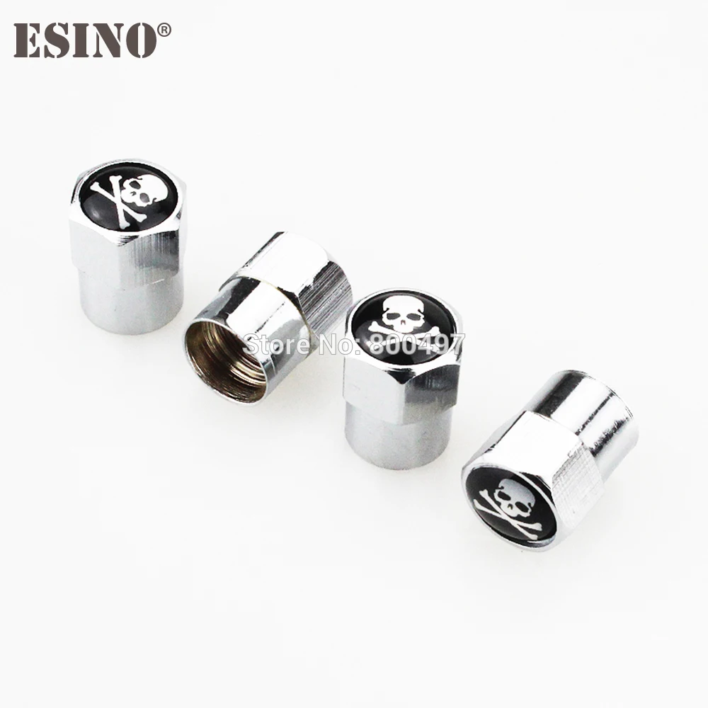 

200 x Car Styling Stainless Zinc Alloy Pirate Skull Car Tire Valve Caps Wheel Tires Valves Tyre Stem Air Caps Airtight Covers