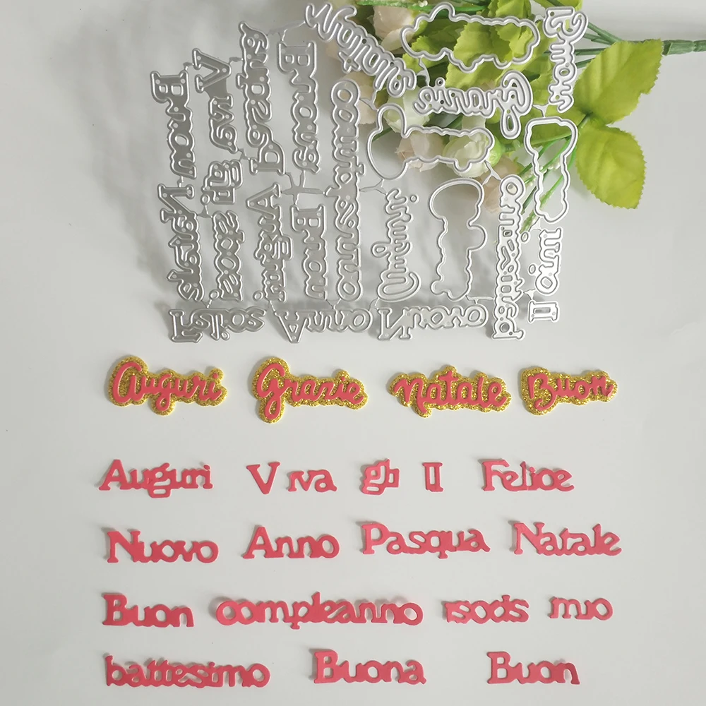 Новые Изысканные итальянские алфавитные Вырубные штампы с надписью сделай сам