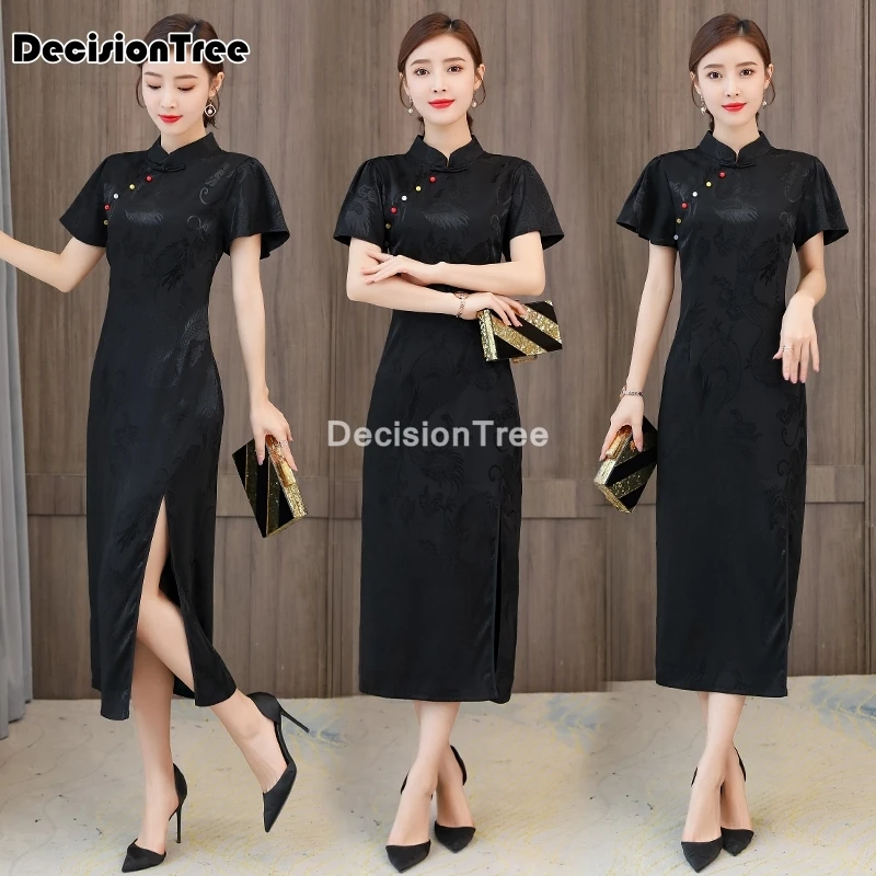 

2022 chinese dress lace novelty a line lady cheongsam elegant women qipao vestidso bride wedding party dress cheongsam dress