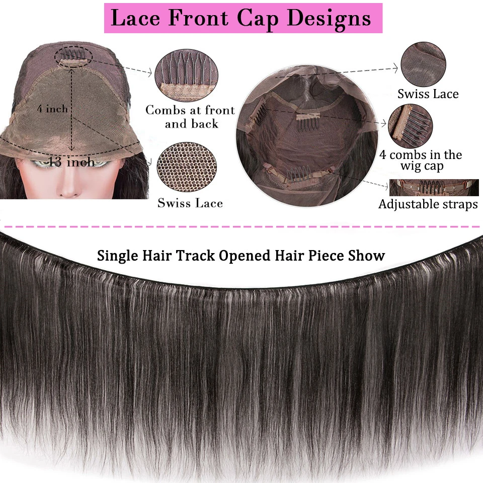 Короткие парики из бразильских волос Remy Bob на фронтальной части прямые