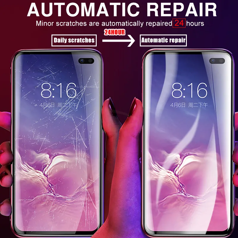 Protector de pantalla de hidrogel para m&oacute;vil, pel&iacute;cula protectora para Samsung Galaxy S10, S20, S9, S8 Plus, S7, Note 20, 8, 9, 10, 4 unidades-4