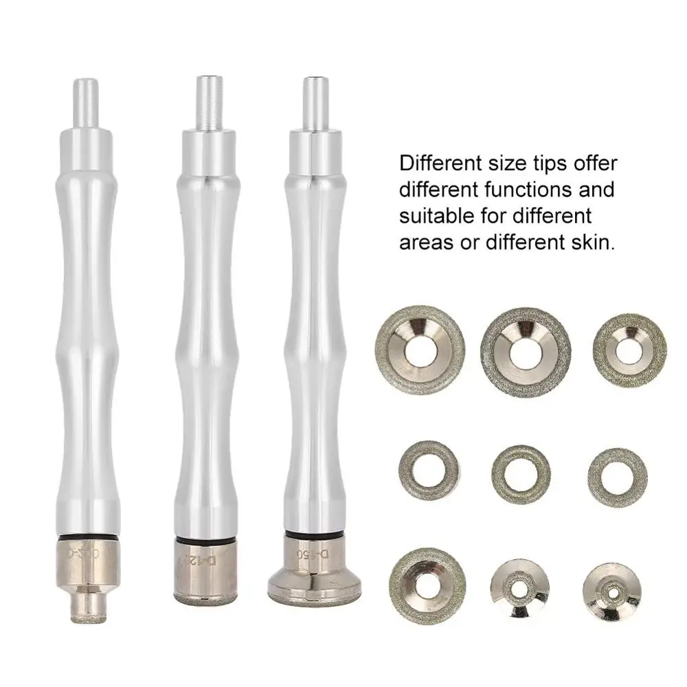 

New Stainless Steel Diamond Microdermabrasion Filter Handle Fitting Set Exfoliation Beauty Micro Powder Tools Accessories Supply