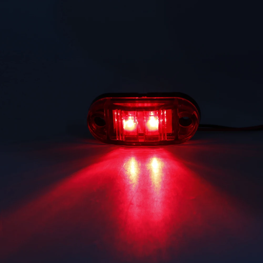 10 шт. Янтарный красный Белый светодиодный 2 5 дюймов диод светильник Овальный