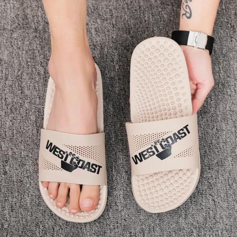 

Breathable Home Wear-resistant Brand Shoes Men Non-slip Designer For Thick Bottom Slippers High Quality Casual Outdoor