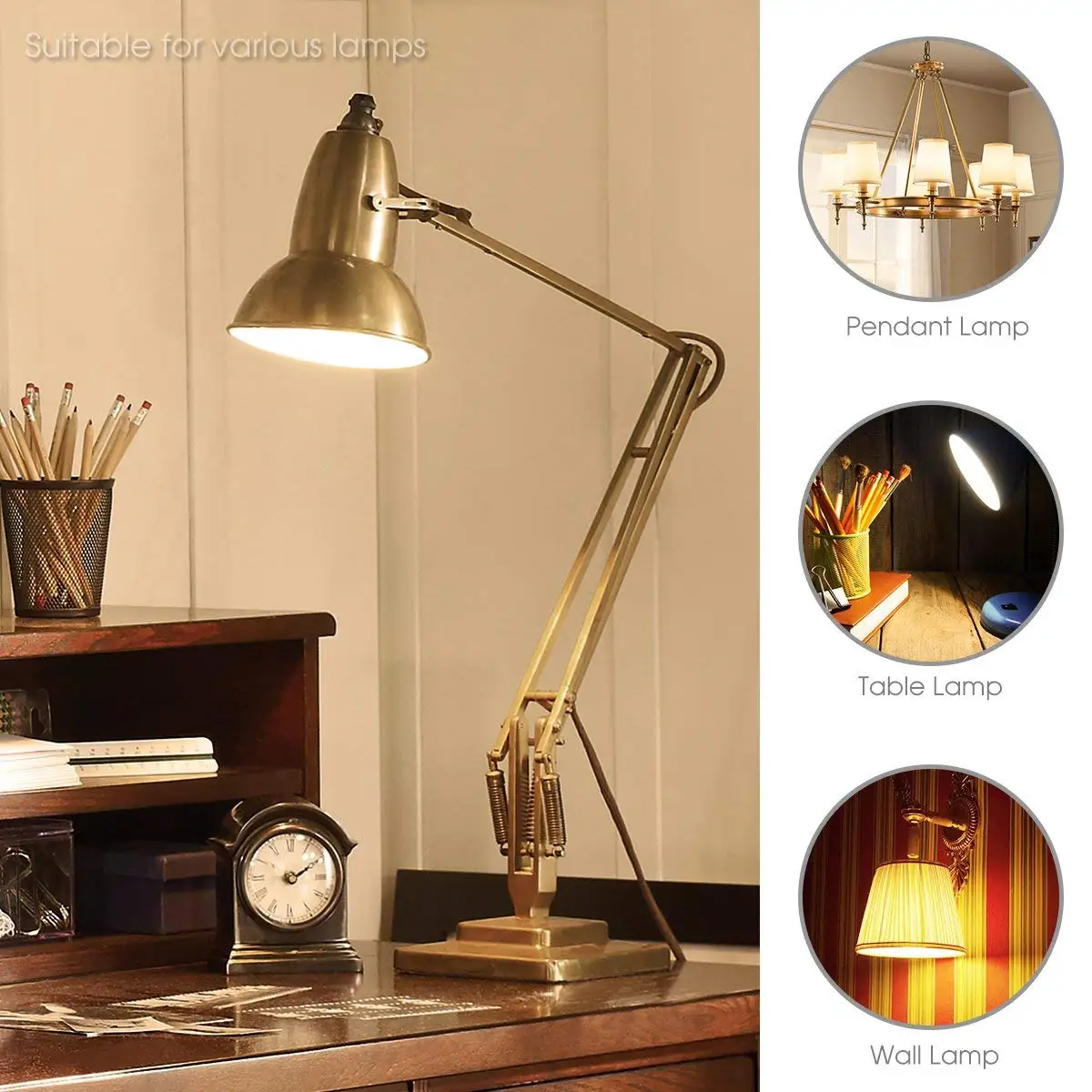 E17 светодиодный светильник лампа промежуточная база Глобус s 40 Вт накаливания