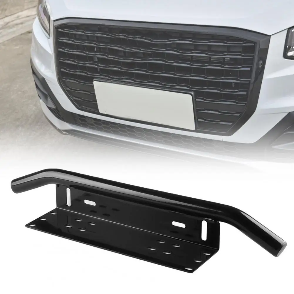 

70% hot salesï¼Front Bumper Bracket Professional Anti-rust Aluminum Alloy Black License Plate Mount Bracket for USA Standard Cars