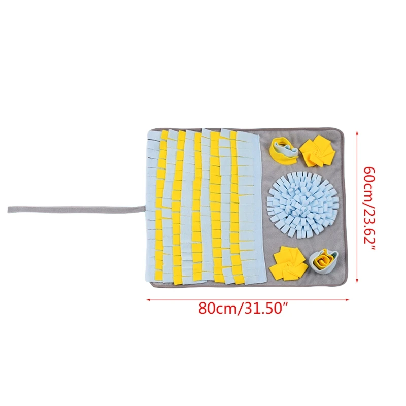 

Pet Dog Snuffle Mat Nose Smell Training Blanket Sniffing Pad Slow Feeding Bowl L5YE