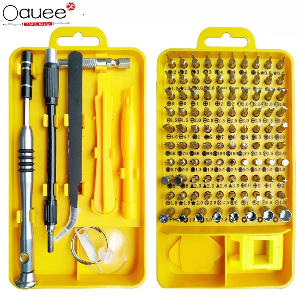 

110 in 1 Sets Precision Multi Purpose Torx Screwdriver Set For Cell Phone Disassemble Watch Glasses Electrical Tools