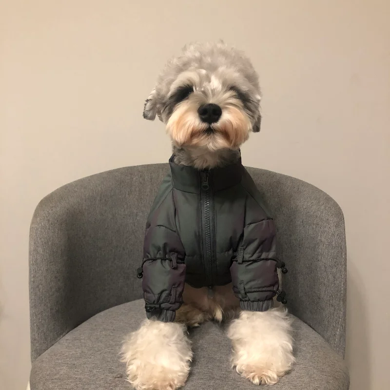

Dog Clothes Schnauzer Teddy Bichon Medium and Small Dogs Trendy Winter Warm down Jacket Coat