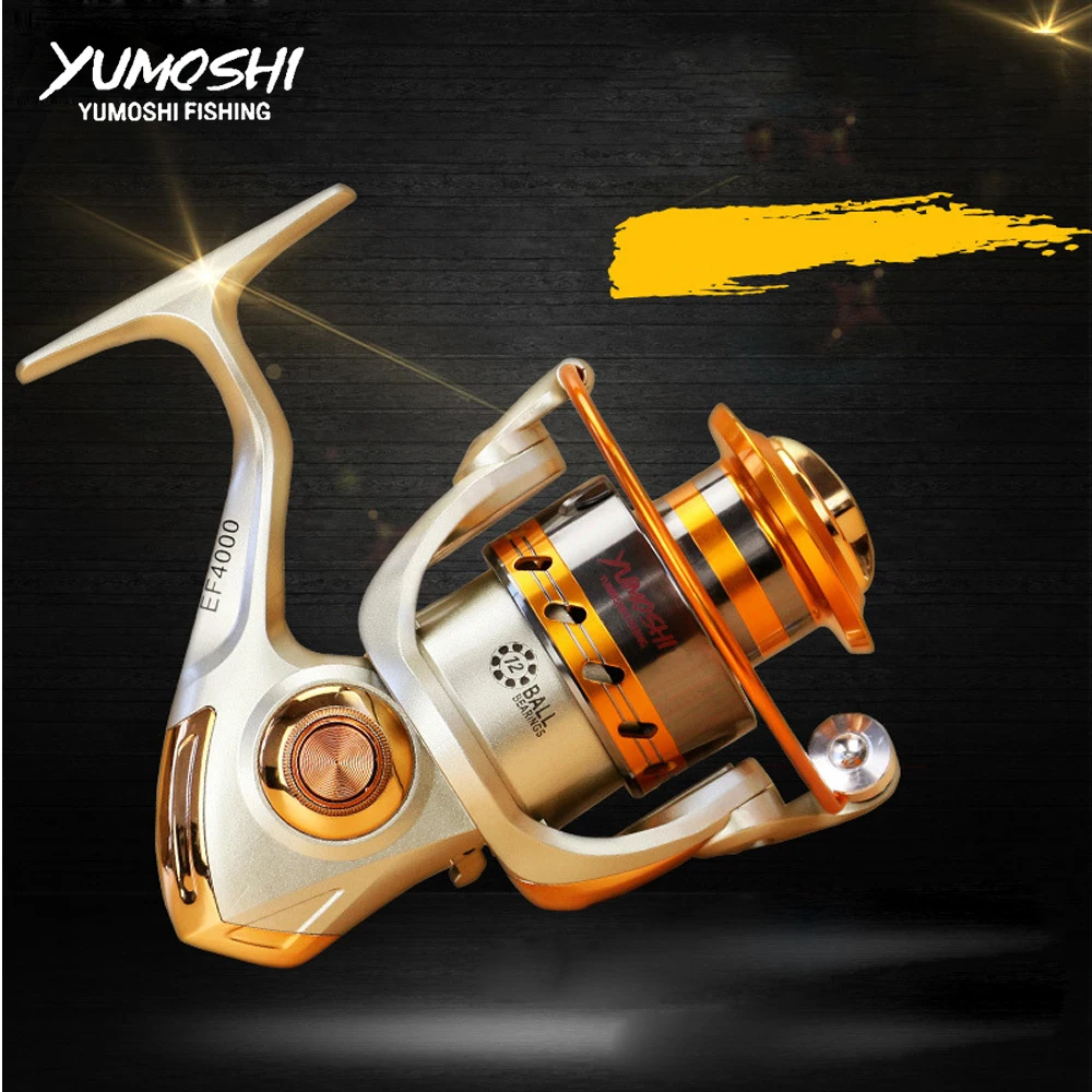 

New EF1000 - 9000 Series Aluminum Fishing Reels 12BB Ball Bearings Type Reel Anti seawater corrosion roller fishing