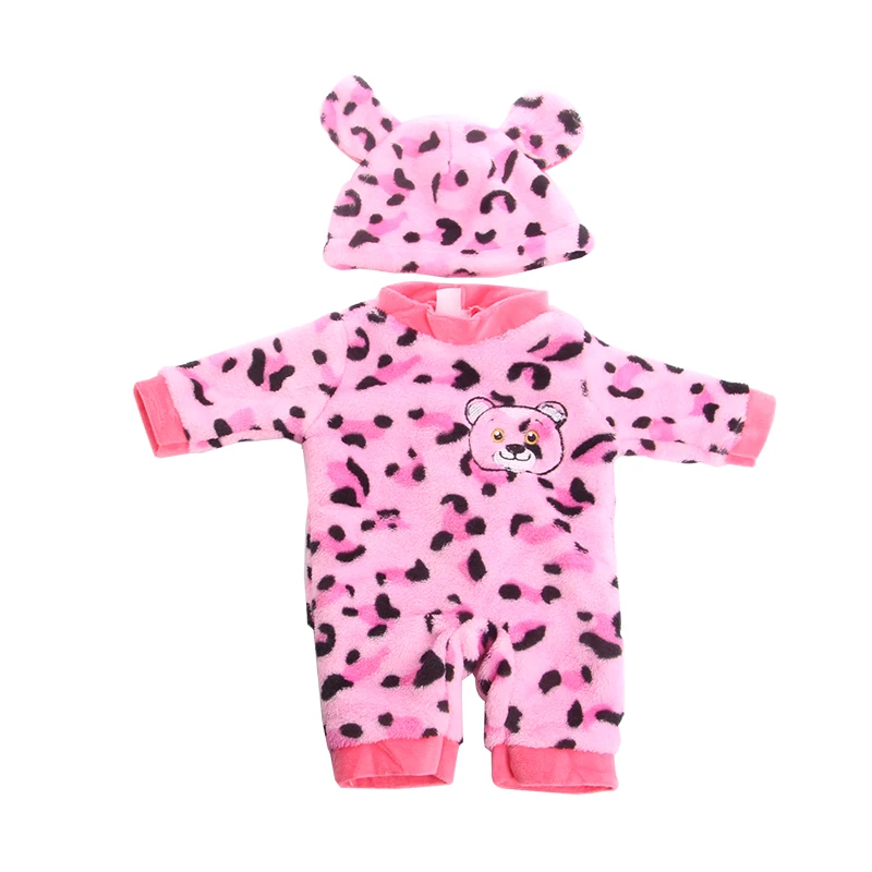 Зимняя леопардовая Пижама-новая и удобная ручная работа Супер А для 18-дюймовых