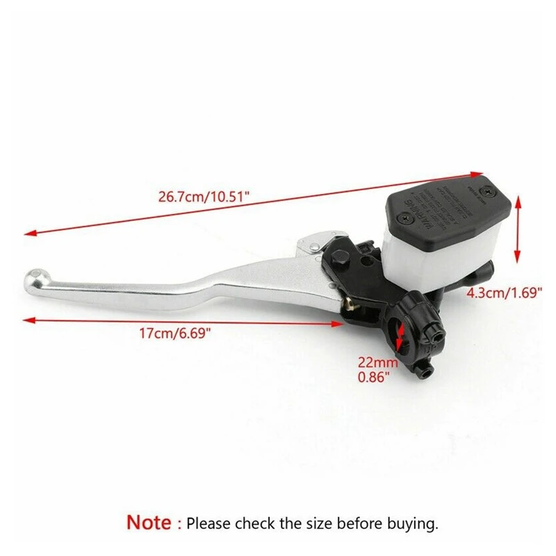 Главный цилиндр левого ручного тормоза мотоцикла в сборе с переключателем и