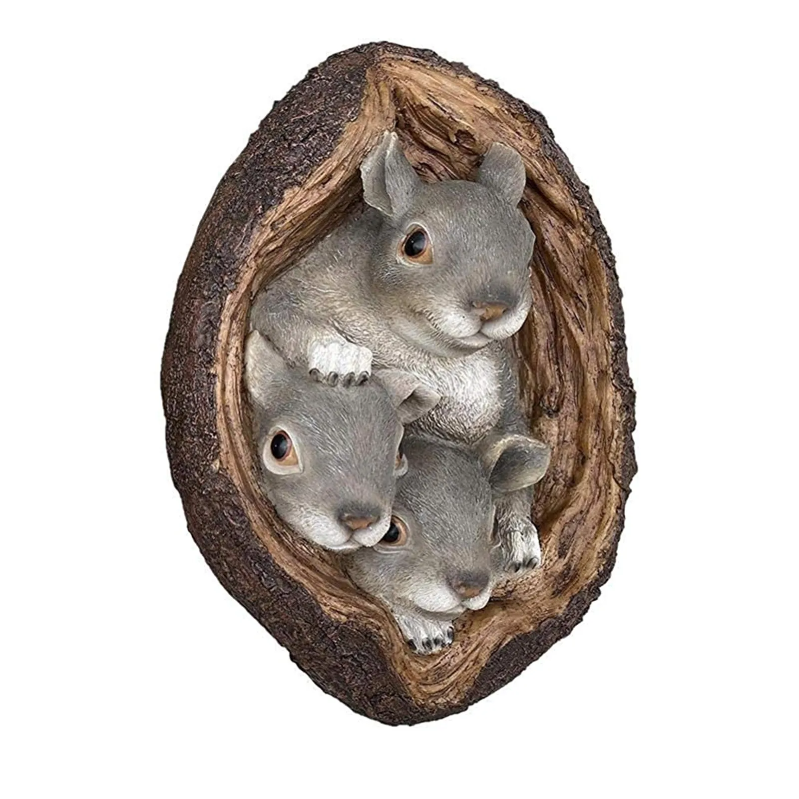 

Garden Decoration Outdoor Squirrels Out The Tree Hole Garden Statue Tree Hugger Yard Art Polyresin Accessories tuin decoratie