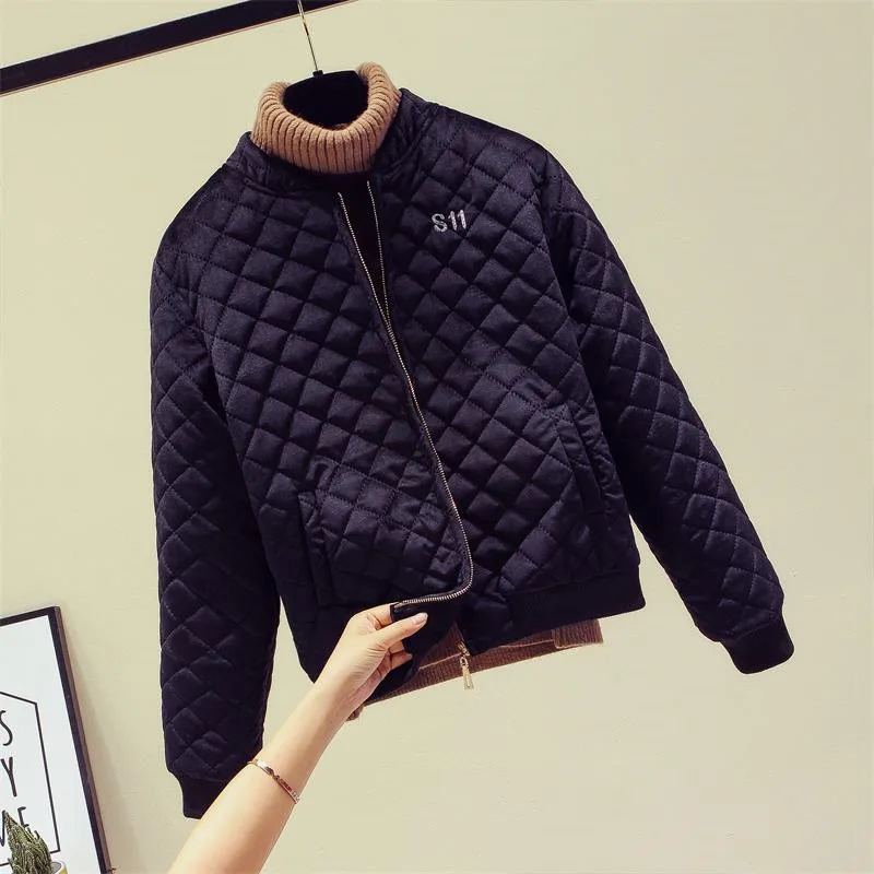 Модная женская короткая зимняя куртка с вышивкой корейское вельветовое