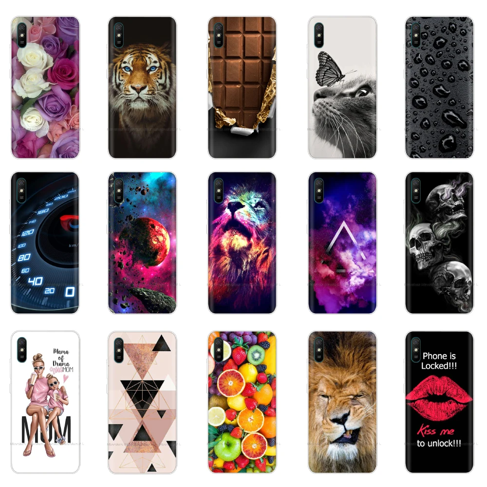 

6.53" For Xiaomi Redmi 9A Case Silicon Back Cover Phone Case for Xiaomi Redmi 9A 9 A Soft Case Cover Etui Coque Bumper Shell Cat