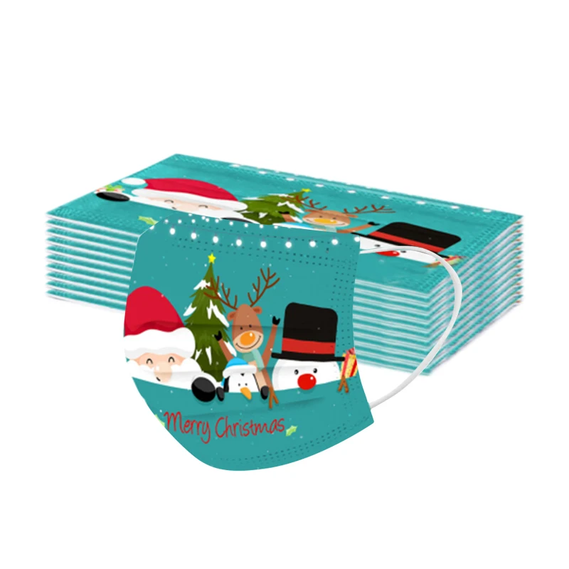 

Маска одноразовая Рождественская для лица, 10 шт./компл.