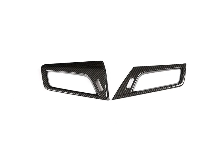 

Carbon Fiber ABS Chrome Modification Front Dashboard Side Air Vent Outlet AC Frame Trim For BMW 2 Series F45 F46 218i 2015-2018