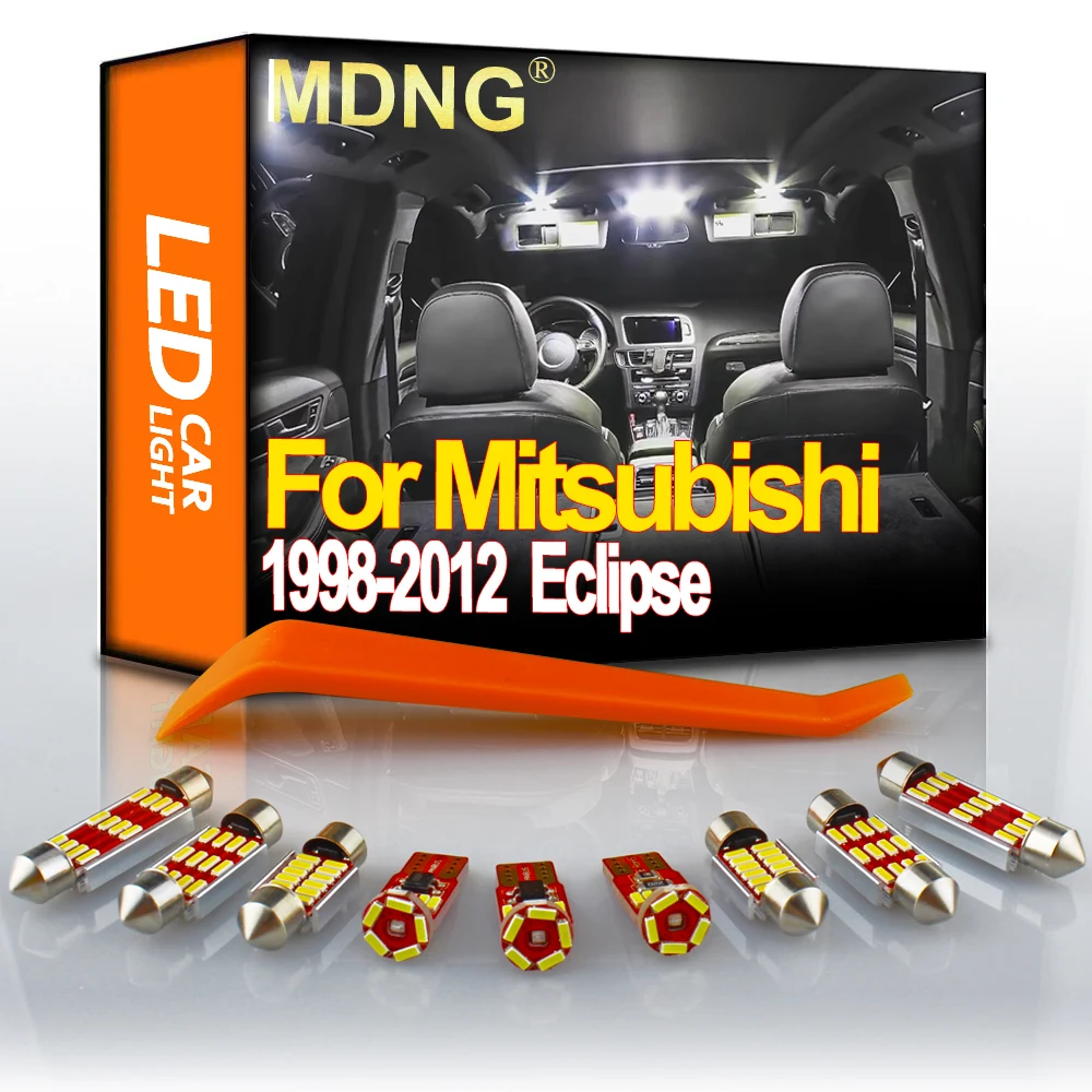 

MDNG Canbus Car Accessories LED Interior Light Kit For 1998-2012 Mitsubishi Eclipse Reading Map Trunk Dome License Plate Lamp