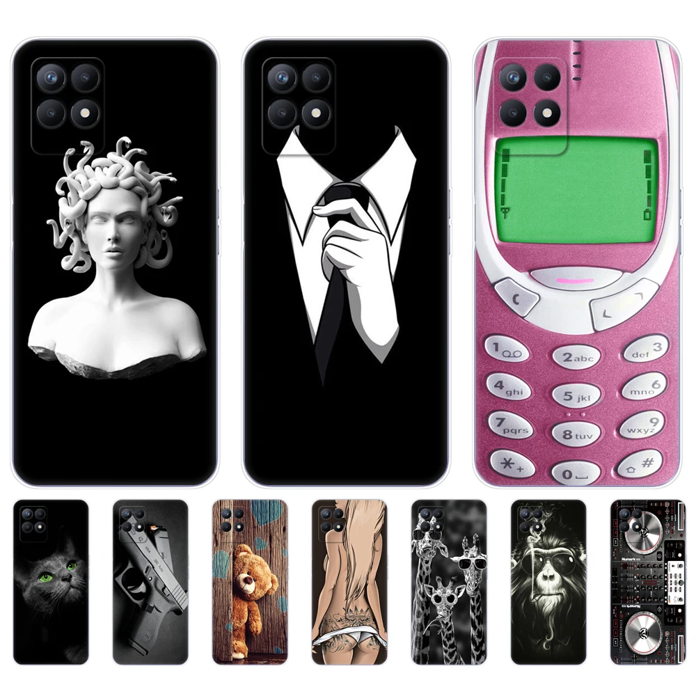 for realme 8i case 6 6inch silicon back cover for oppo realme8i soft case rmx3151 phone case bumper funda tpu coque capa etui free global shipping
