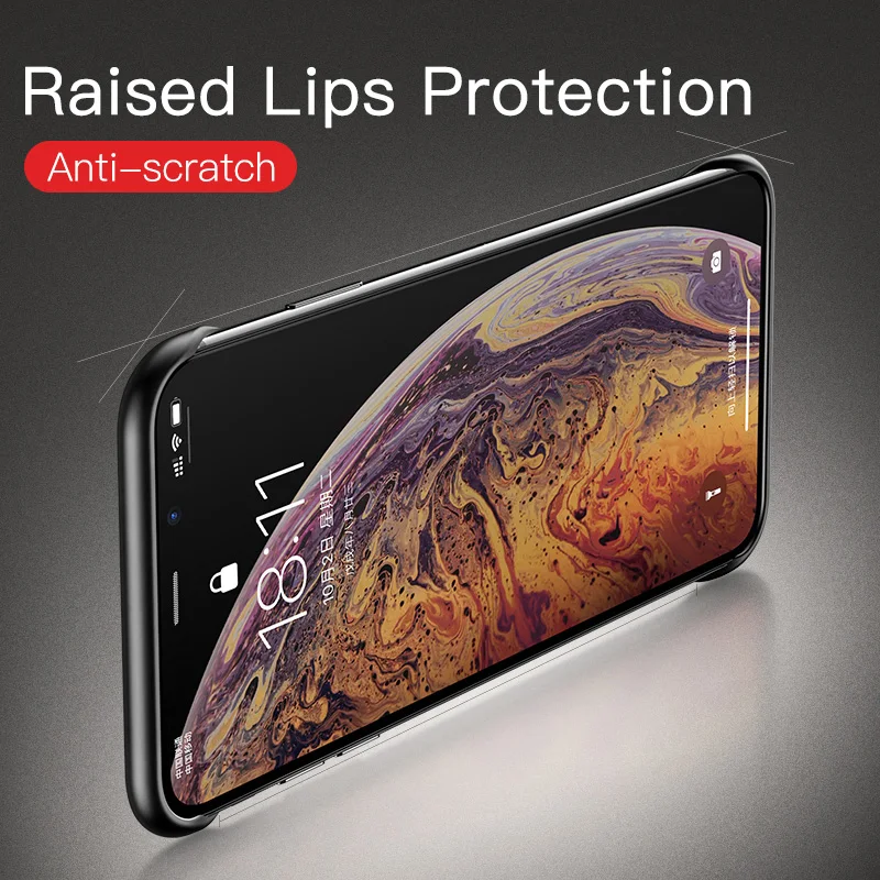 Тонкий твердый Бескаркасный чехол из поликарбоната для телефона iphone 11 6 S 7 8 Plus XR X