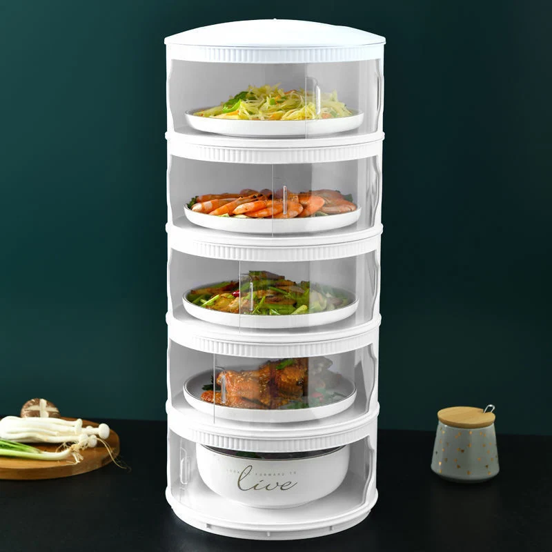 

Stackable Food Dome Multi-Layer Transparent Stackable Food Insulation Cover Dustproof for Home Kitchen Refrigerator can