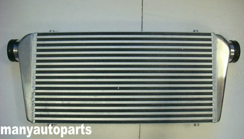 only intercooler Алюминиевый турбоинтеркулер промежуточный кулер+ вентилятор 600x300x76 мм Переднее Крепление 3 дюйма на входе - Цвет: only intercooler