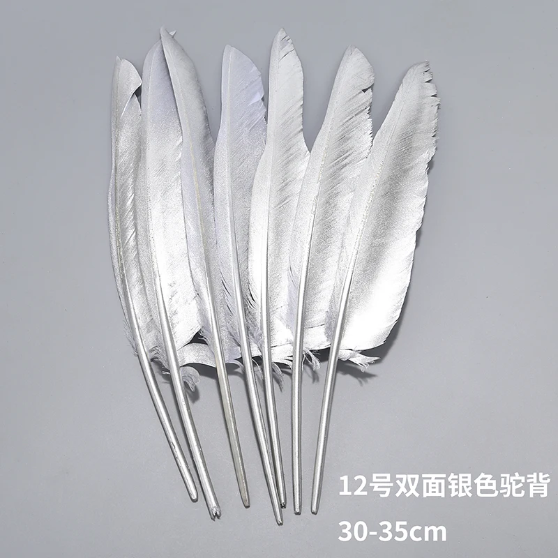 10 pcs Beautiful Fine Gold silver birds feathers peacock plumas de colores DIY Craft Party Home Decor wedding decoration X5118 | Дом и сад