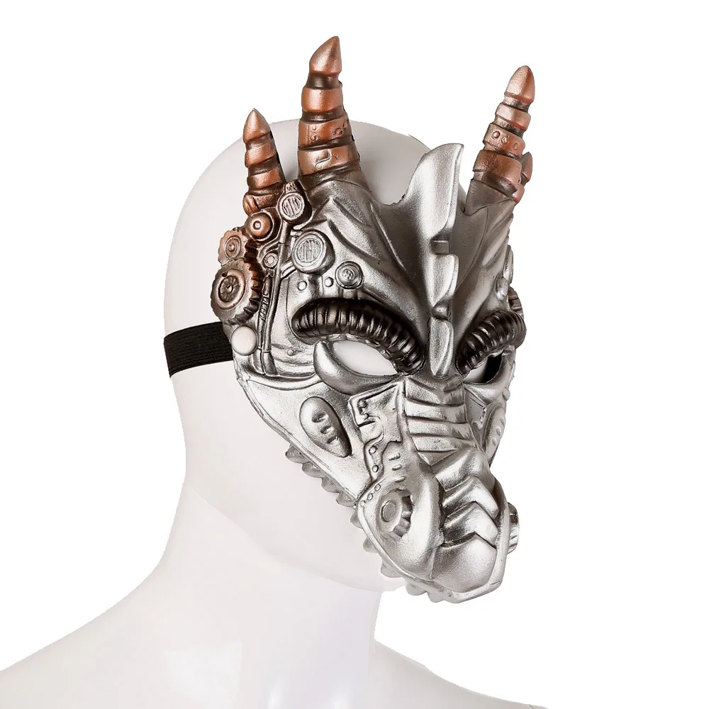 Карнавальный макияж на Хэллоуин маски дракона в стиле панк Рождественский