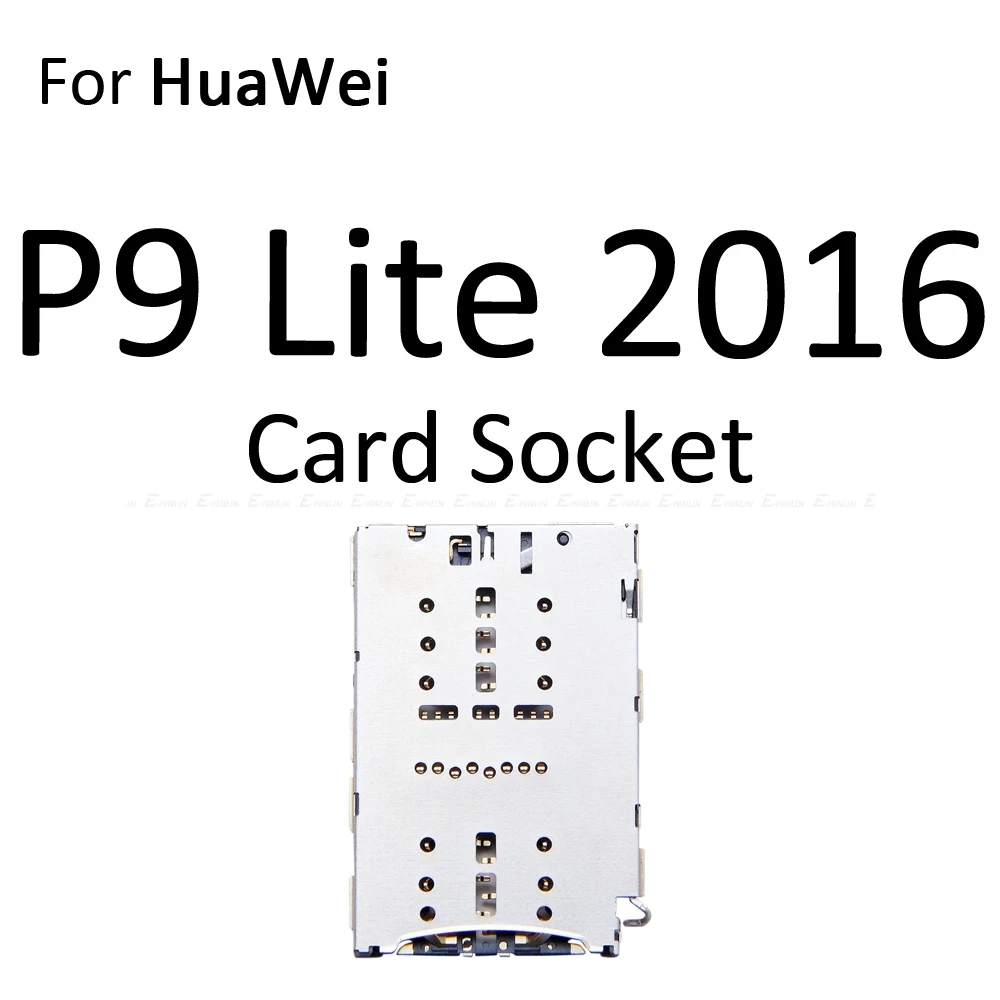 

10pcs/lot Sim Card Socket Slot Tray Reader Adapter Micro SD Container For HuaWei P9 P8 Lite 2017 2016