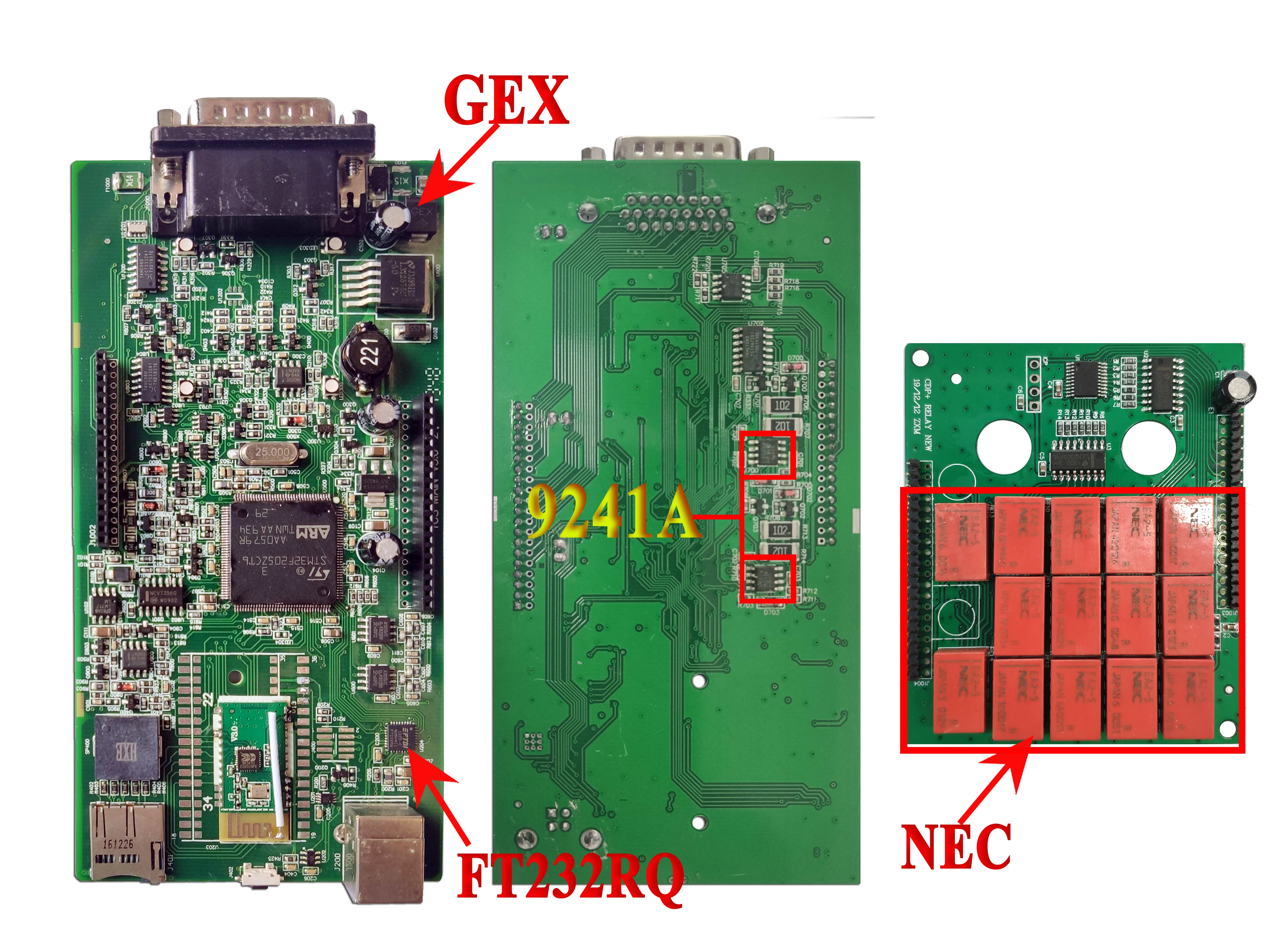 Золотистый OBD2 сканер VD tcs Bluetooth с реле V3 V3.0 PCB 2017.R3 генератор ключей для автомобилей