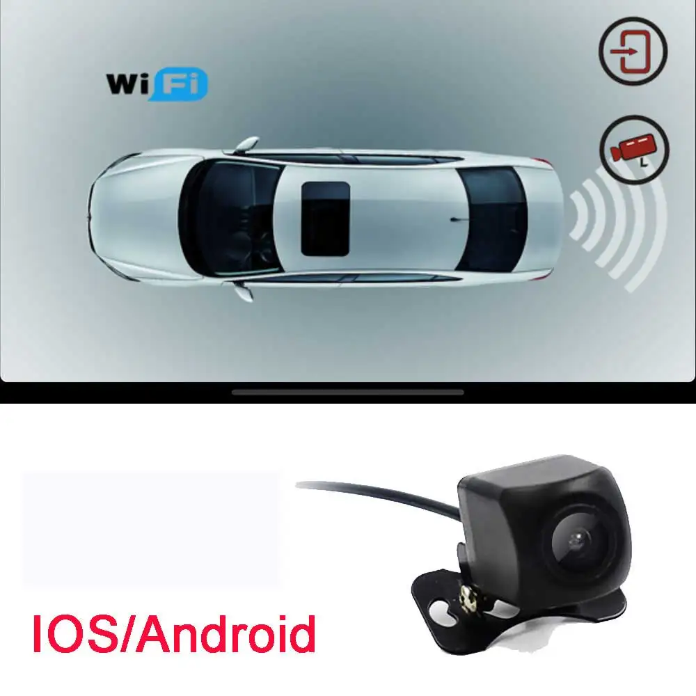 저렴한 무선 자동차 후방 카메라, 1280x720P, 백업 대시 캠, HD, 와이파이, 전면 뷰 카메라, 비디오 녹화 반전