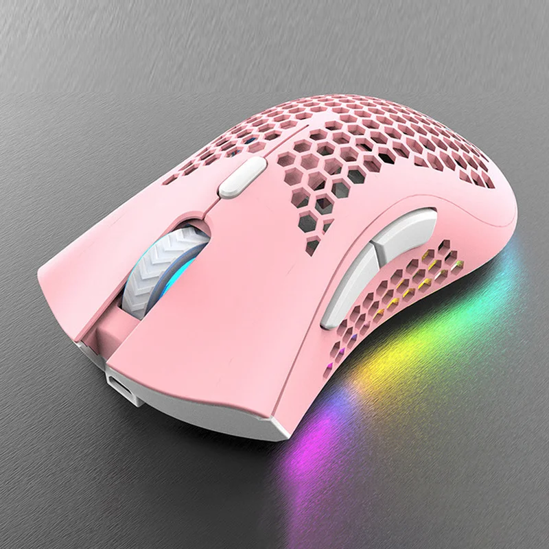 rechargeable with usb receiver 2 4g wireless rgb light gaming mouse for desktop pc notebook computers laptop mice gamer mause free global shipping