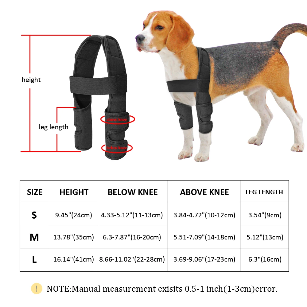 Dog Leg Brace Pet Support Supplies Protector Dogs Recovery Sleeve Protects Wounds Accessories | Дом и сад