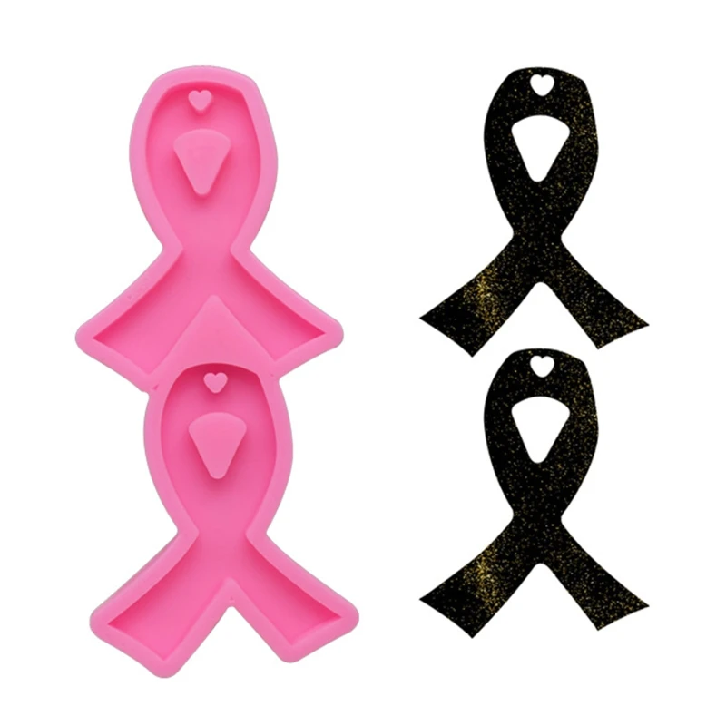 

Crafts Crystal Epoxy Resin Mold Ribbon Keychain Pendant Casting Silicone Mould Dropshipping